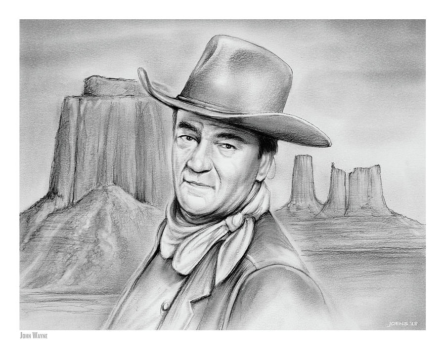 John Wayne 07oct18 Drawing by Greg Joens