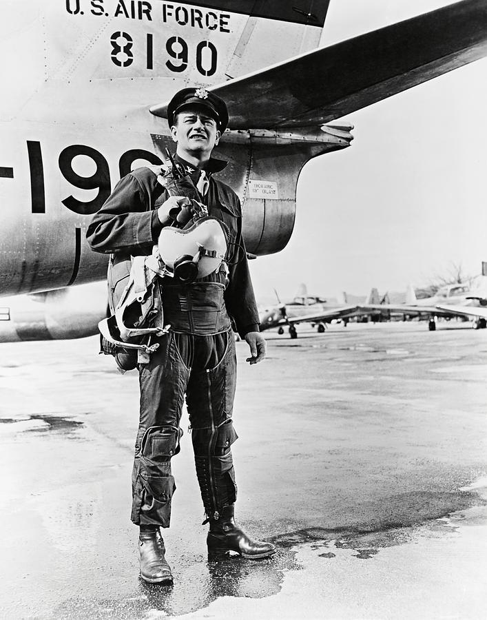 JOHN WAYNE in JET PILOT -1957-. Photograph by Album