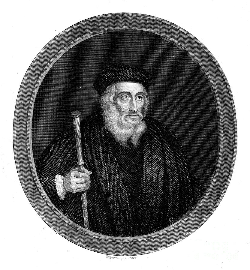 John Wycliffe, 14th Century English Drawing by Print Collector
