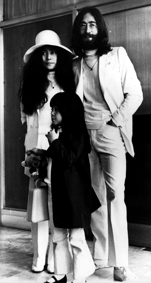 John, Yoko And Kyoko Photograph by Keystone