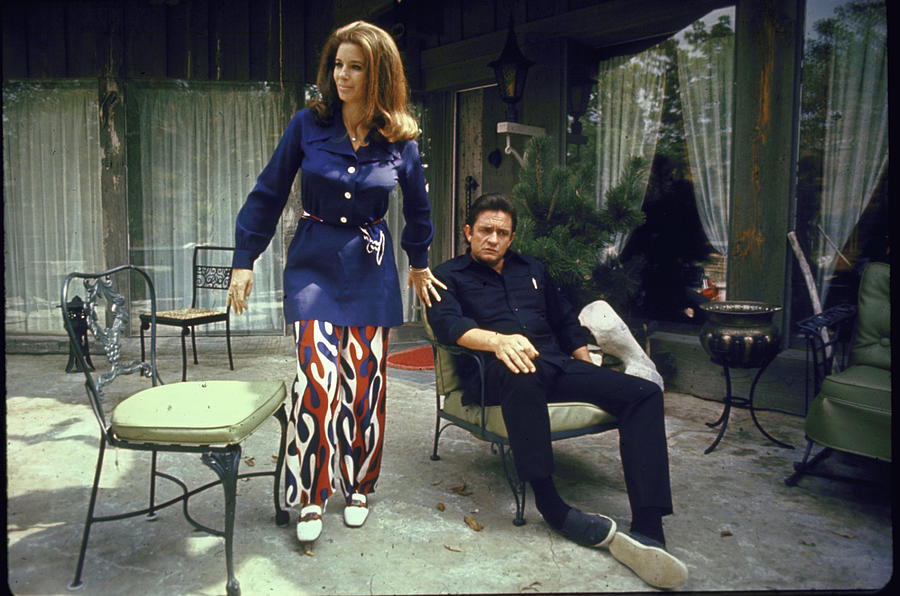 Johnny Cash and June Carter Photograph by Michael Rougier