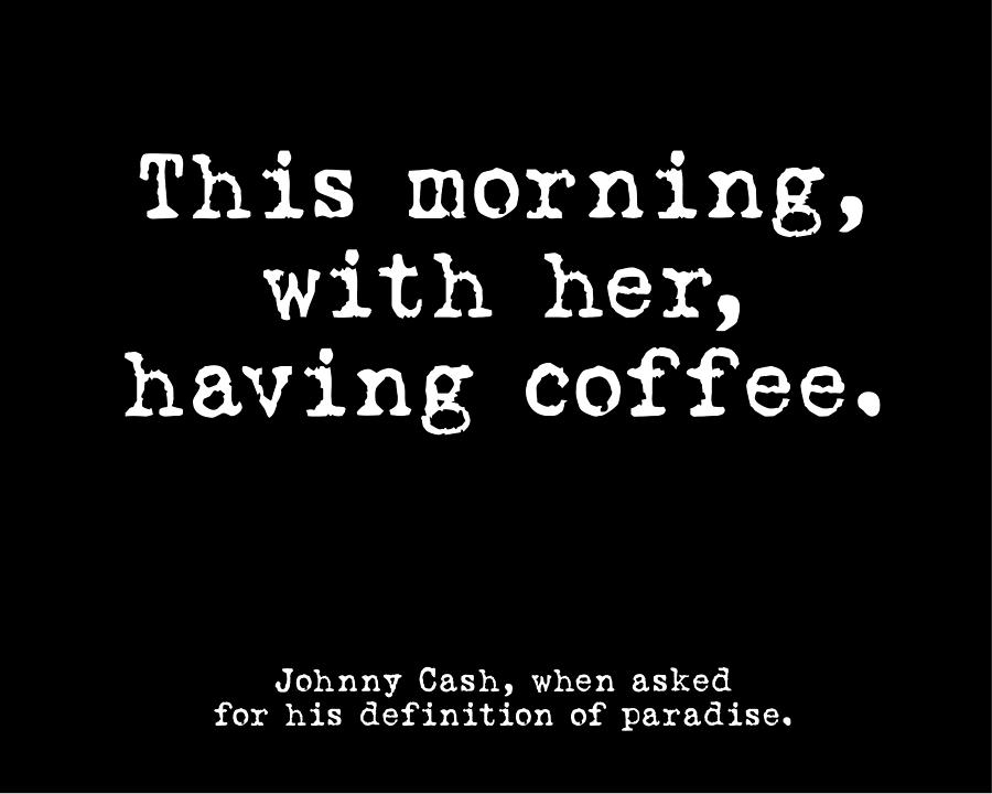 Johnny Cash Coffee Black Photograph