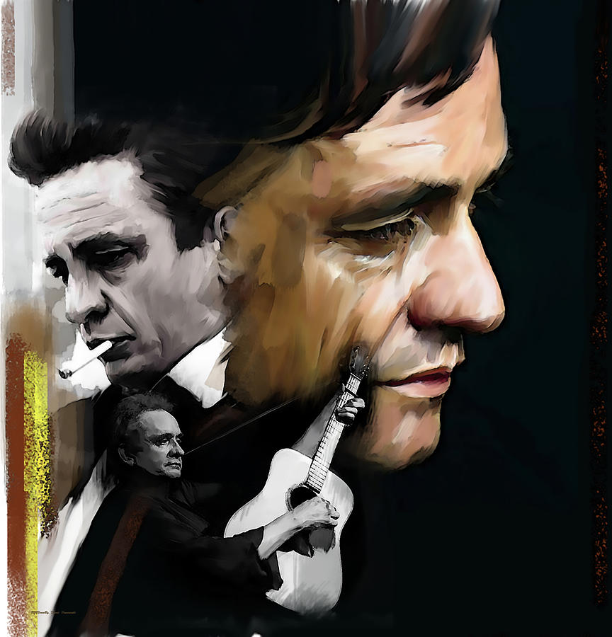 Johnny Cash Hurt II Painting by Iconic Images Art Gallery David Pucciarelli