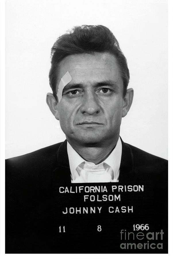 Johnny Cash Photograph - Johnny Cash Mugshot by Jon Neidert