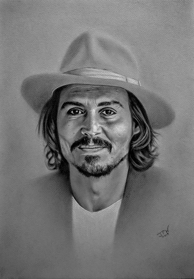 Johnny Depp Drawing - Johnny Depp by JPW Artist
