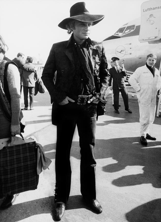 Johnny Hallyday At Hamburg Airport Photograph by Keystone-france