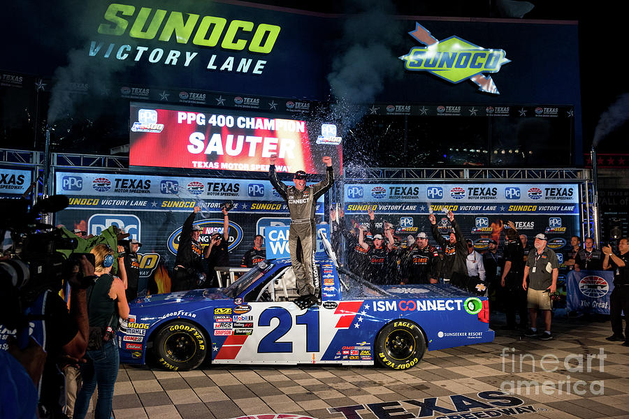 Johnny Sauter in the Winners Circle Photograph by Paul Quinn