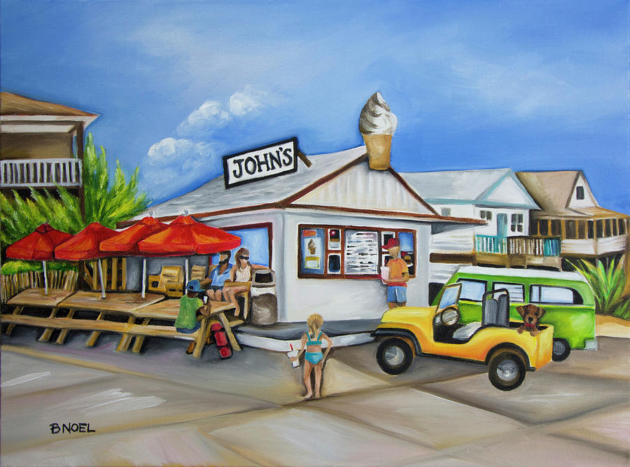 Johns Drive In Painting by Barbara Noel