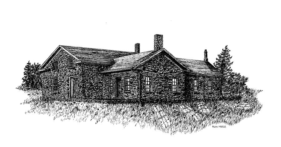 Johns Manville House Drawing by Ron Haist