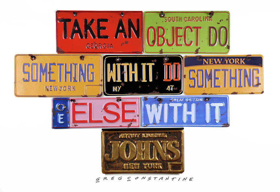 Typography Digital Art - Johns Object by Gregory Constantine