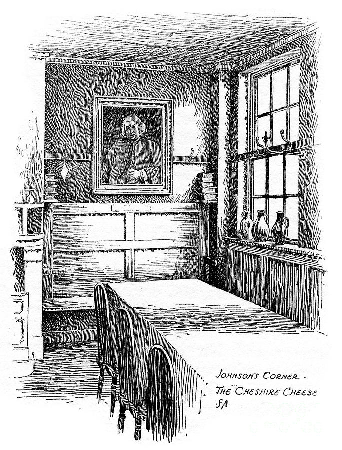 Johnsons Corner, The Cheshire Cheese Drawing by Print Collector
