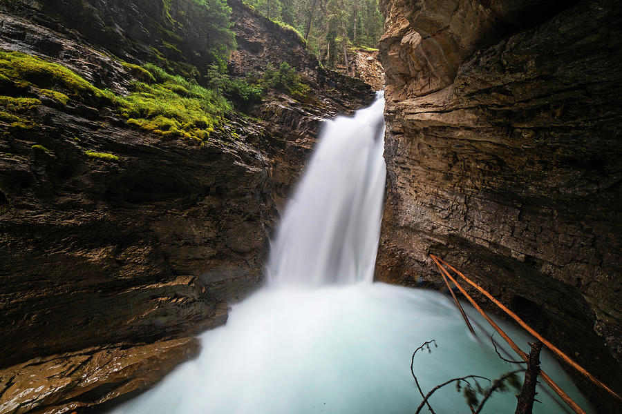 Johnston Canyon Lower Falls Waterfall Banff Alberta Canada Photograph by Toby McGuire
