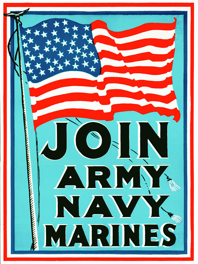 Army Digital Art - Join Army Navy Marines by Print Collection