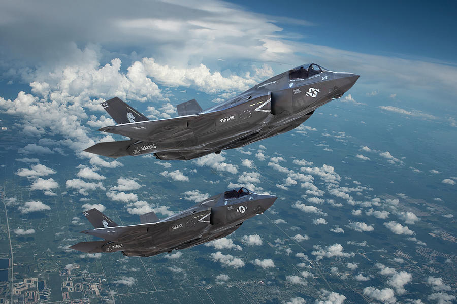 Joint Strike Fighters Mixed Media by Erik Simonsen Joint Strike Fighters Mixed Media by Erik Simonsen