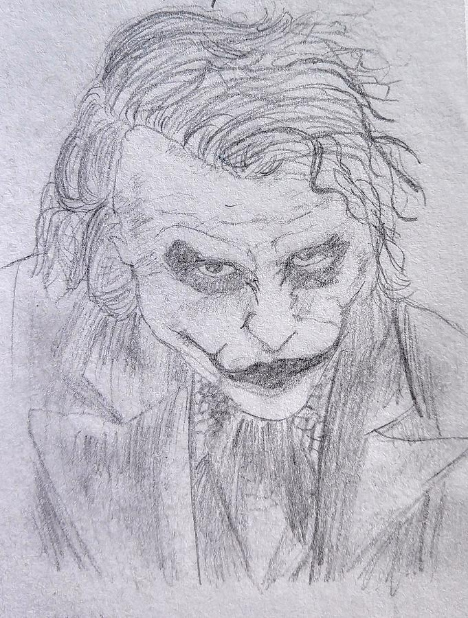 Joker inspired Drawing by Emma Rose Paulsen - Fine Art America