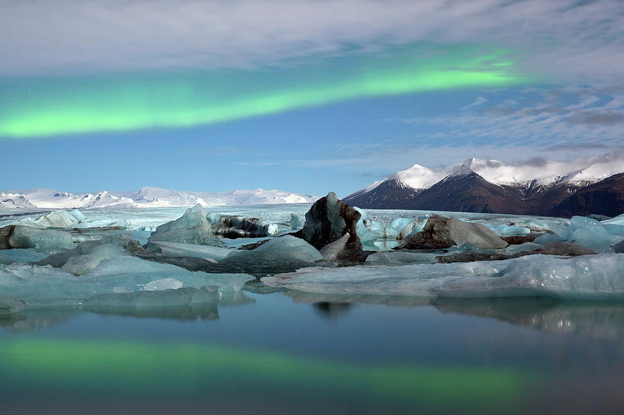 Jokulsarlon Aurora Photograph by Antonyspencer Jokulsarlon Aurora Photograph by Antonyspencer