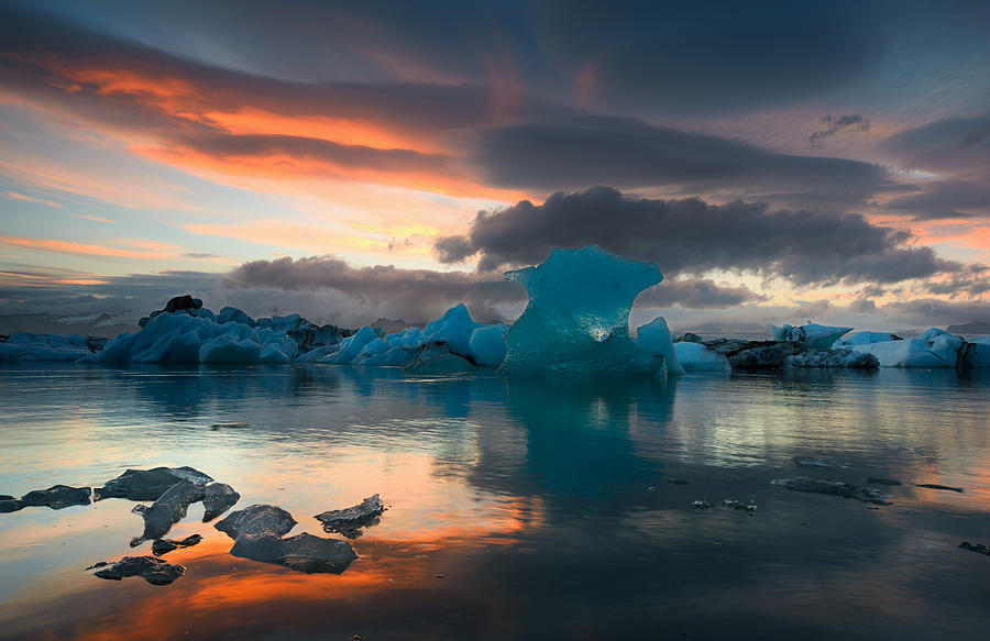 Nature Photograph - Jokulsarlon Glacier Lagoon by Keller