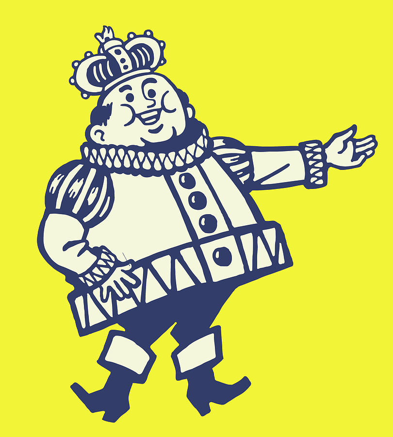 Vintage Drawing - Jolly King by CSA Images
