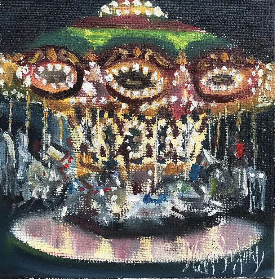 Jolly Roger Carousel  Painting by Maggii Sarfaty