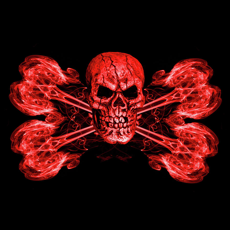 Jolly Roger Red Photograph by Steve Purnell