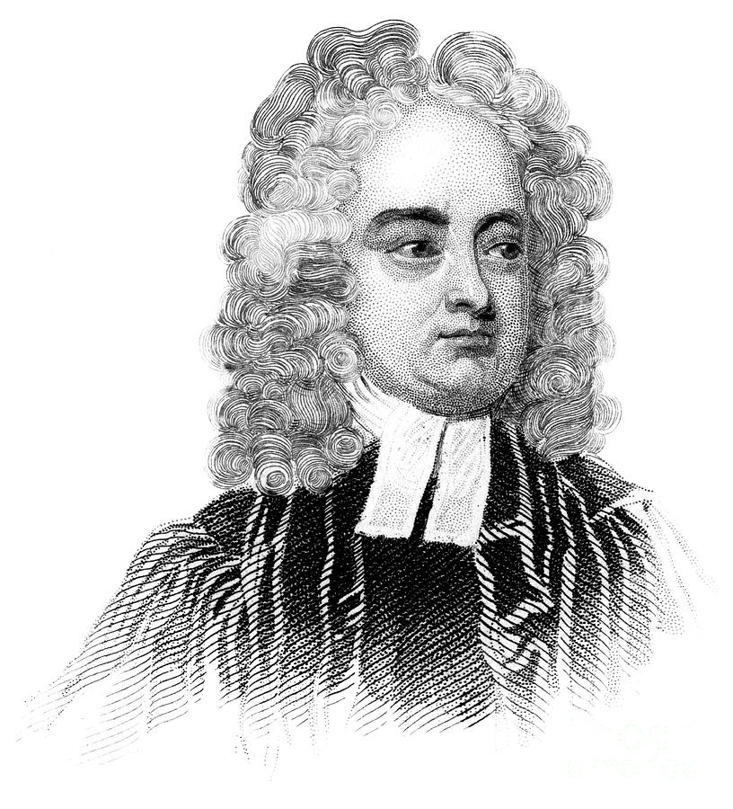 Jonathan Swift, Anglo-irish Priest Drawing by Print Collector