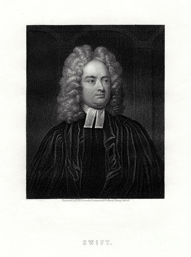 Jonathan Swift, Anglo-irish Writer Drawing by Print Collector