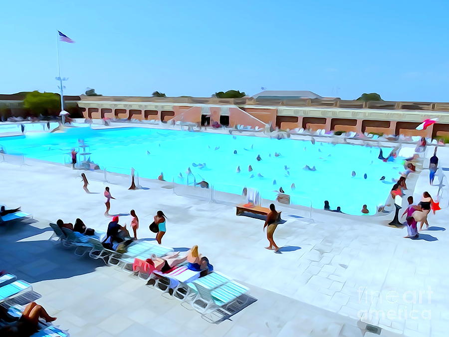 Jones Beach West End Pool Digital Art by Ed Weidman - Fine Art America