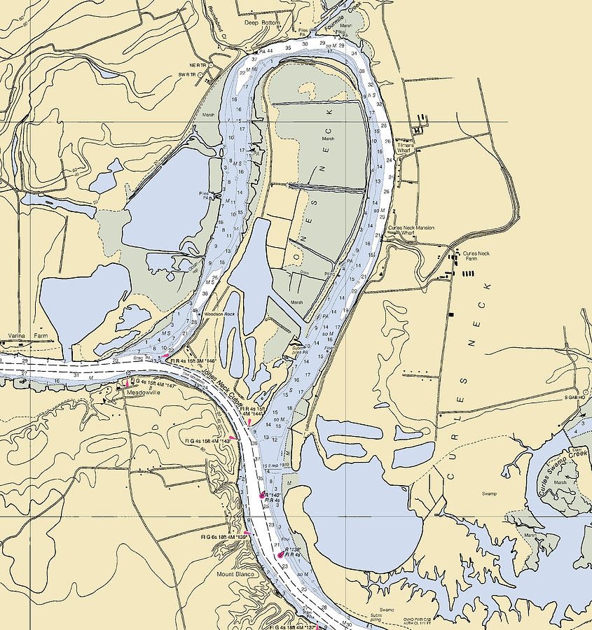 Jones Neck-virginia Nautical Chart Mixed Media by Sea Koast | Pixels