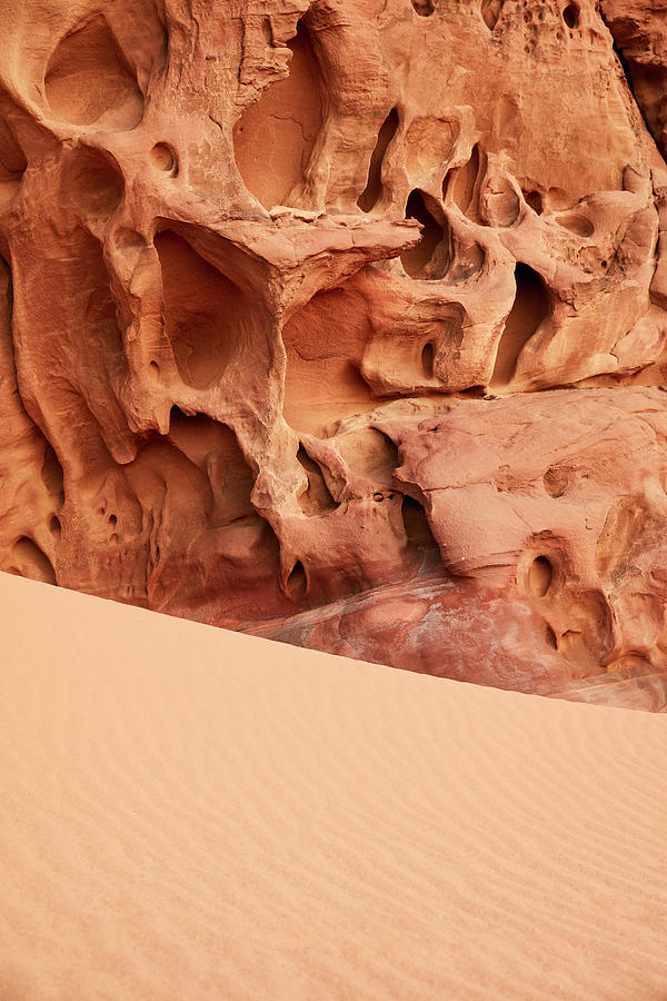 Jordan, Aqaba, Arabian Peninsula, Incense Route, Rock Formation, Wadi Rum Desert Digital Art by Richard Taylor