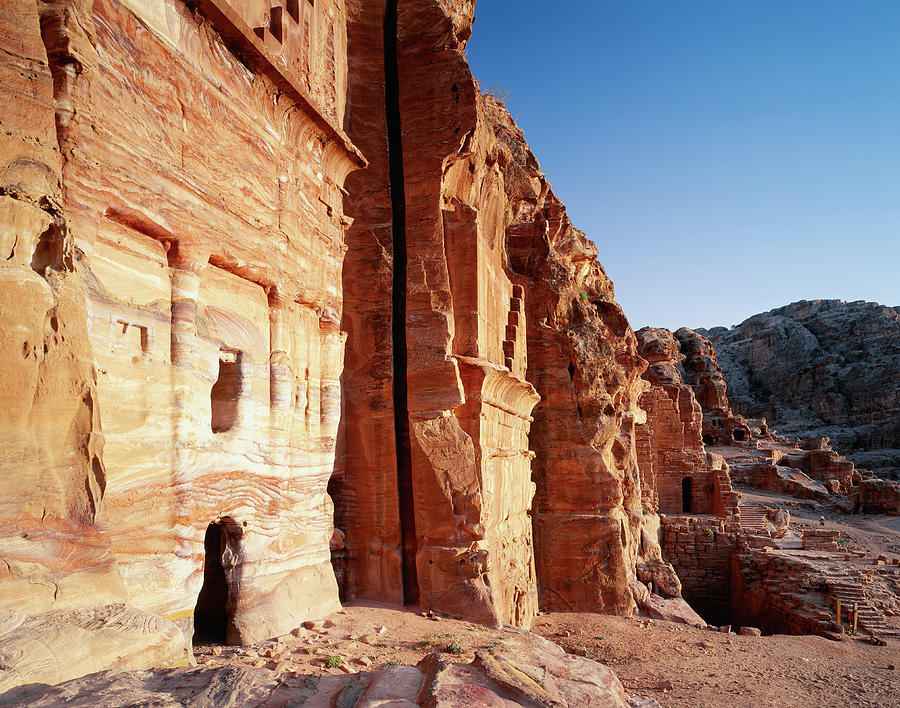 Jordan, Petra, Silk Tomb Digital Art by Massimo Ripani