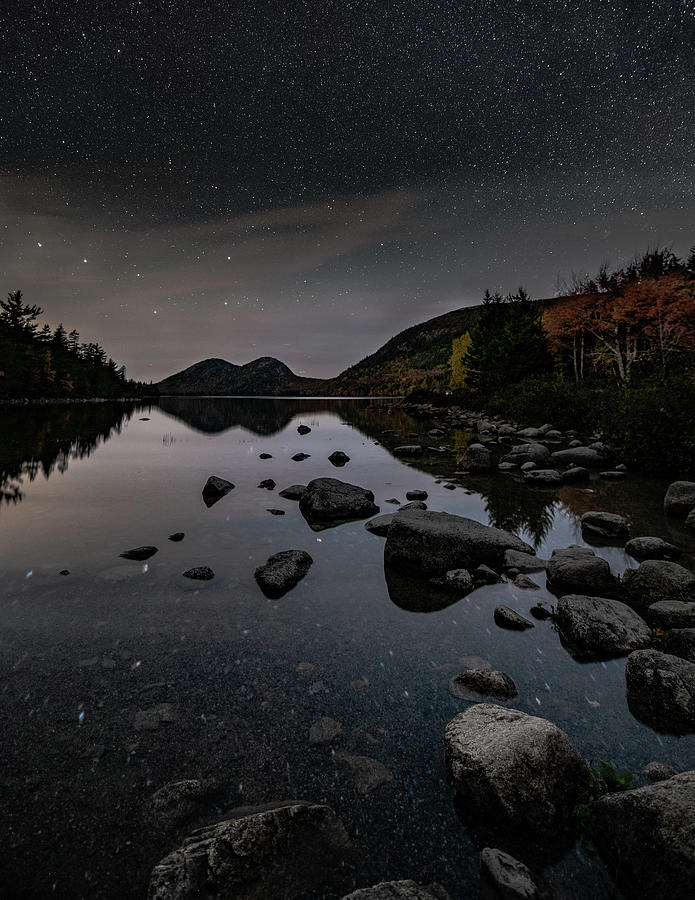 Jordan Pond and the Big Dipper Photograph by Hershey Art Images