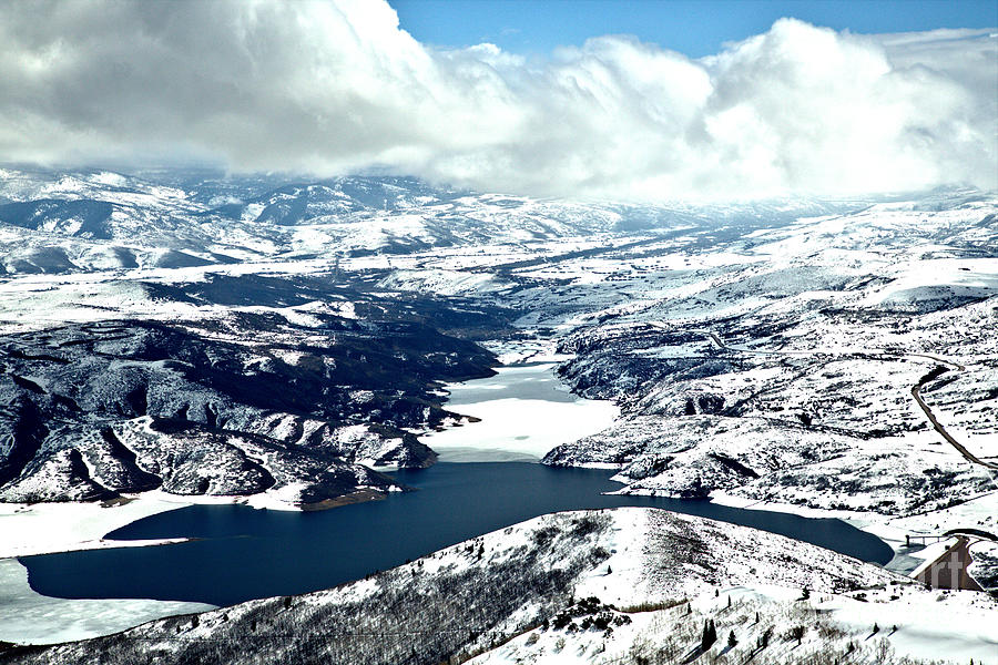 Jordanelle Reservoir Winter Wonderland Photograph by Adam Jewell