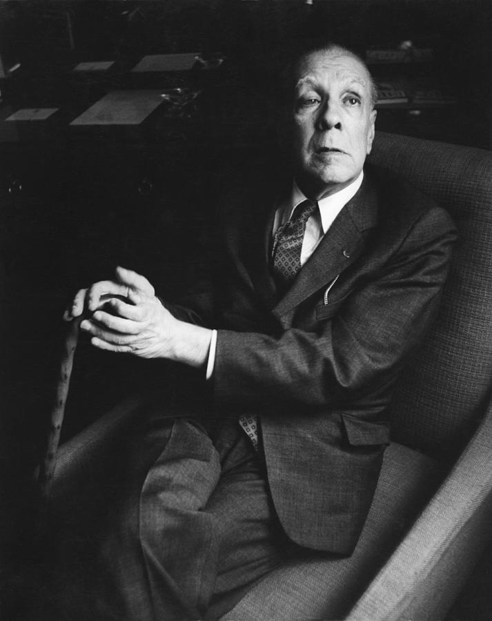 Argentine Photograph - Jorge Luis Borges by Gisele Freund