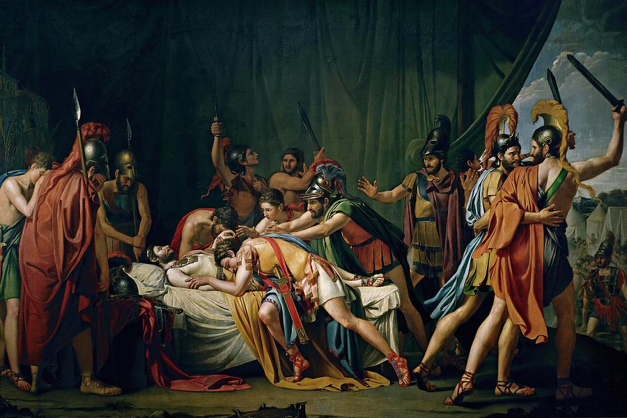 Jose de Madrazo y Agudo / The Death of Viriatus, King of the Lusitani, 1807, Spanish School. Painting by Jose de Madrazo y Agudo -1781-1859-