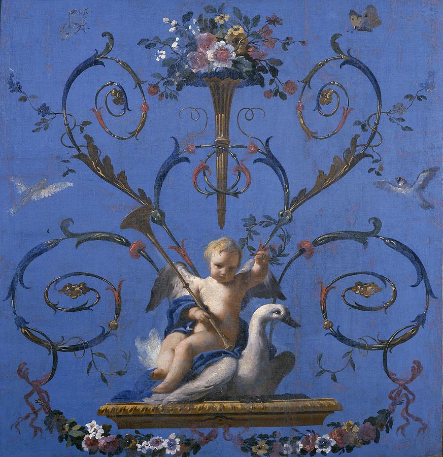 Jose del Castillo / Allegory of the Fame, ca. 1775, Spanish School. Painting by Jose del Castillo -1737-1793-