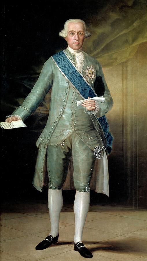 Jose Monino, Count of Floridablanca, 1783, Spanish School, Oil ... Painting by Francisco de Goya -1746-1828-