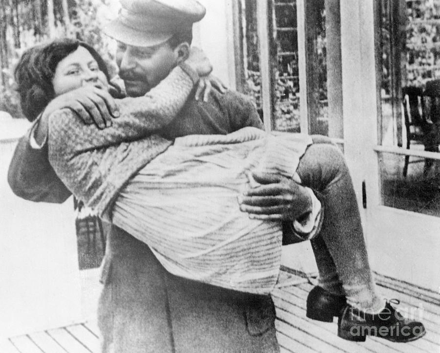 Josef Stalin Holding His Daughter Photograph by Bettmann