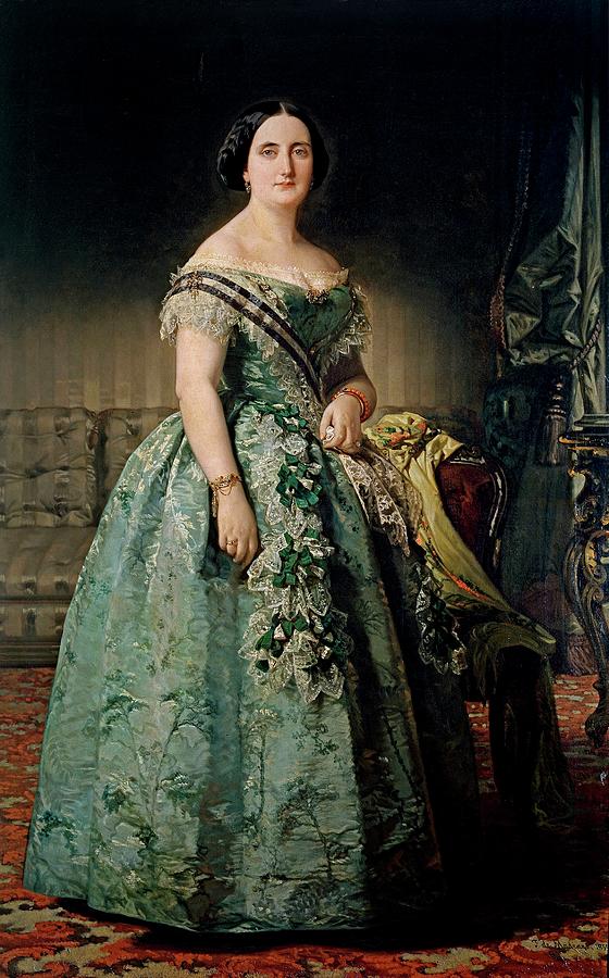 Josefa Coello de Portugal, 1855, Spanish School, Oil on canvas, 1... Painting by Federico de Madrazo -1815-1894- Josefa Coello de Portugal, 1855, Spanish School, Oil on canvas, 1... Painting by Federico de Madrazo -1815-1894-