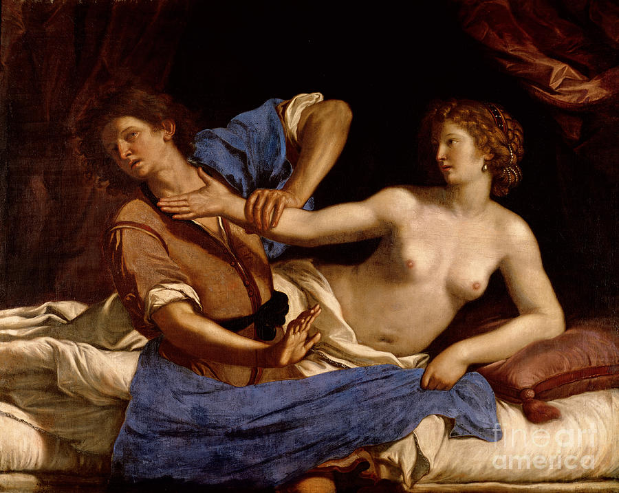 Arts Painting - Joseph And The Wife Of Potiphar, C.1649 by Guercino