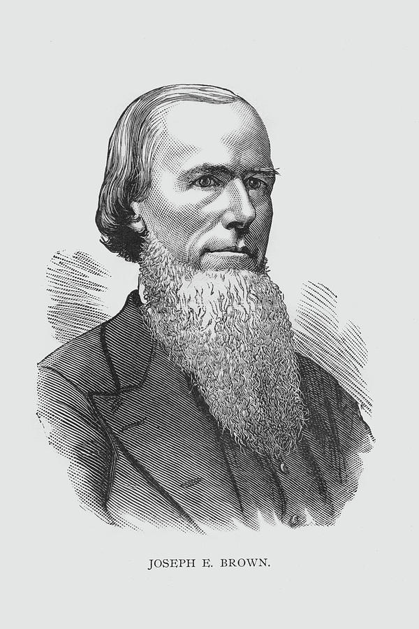 Joseph E. Brown, Governor of Georgia Painting by Frank Leslie