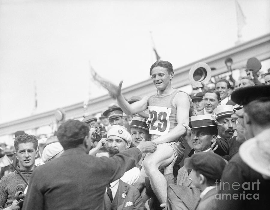 Joseph Guillemot After Winning Gold Photograph by Bettmann