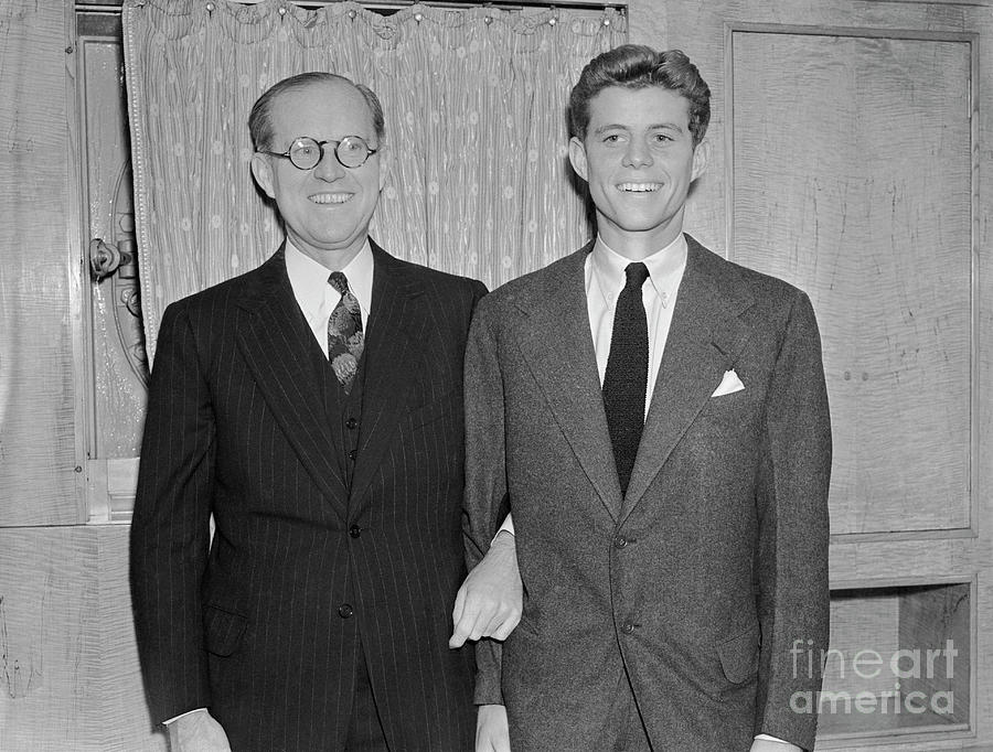 Joseph Kennedy And Son John F. Kennedy Photograph by Bettmann
