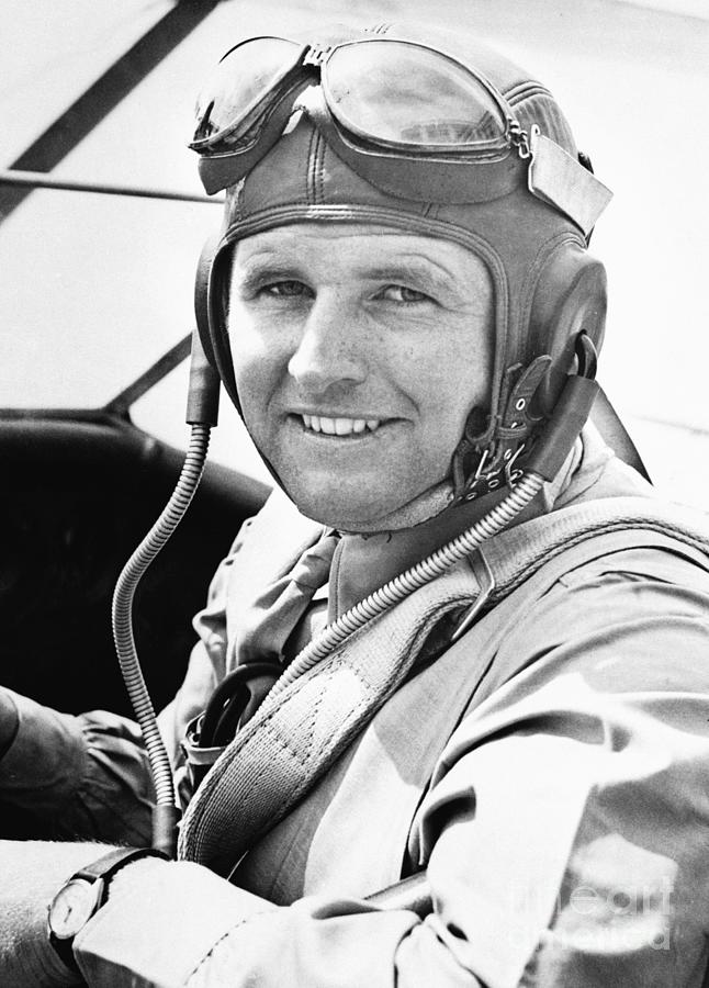 Joseph P. Kennedy In Plane Cockpit Photograph by Bettmann
