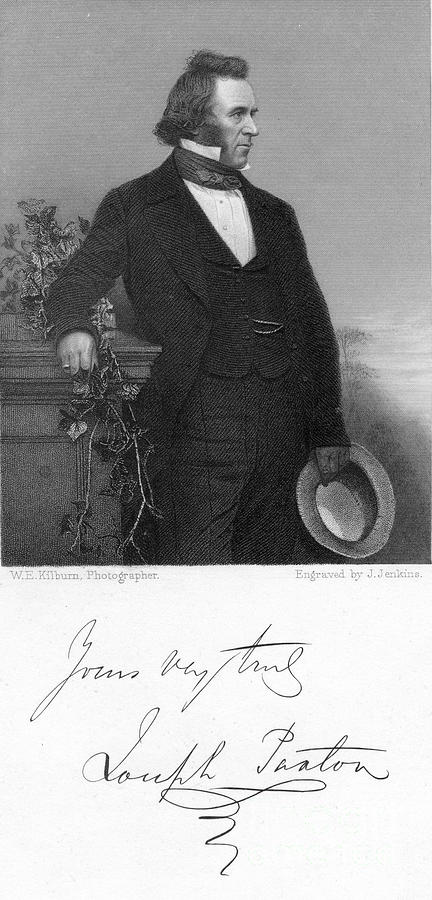 Joseph Paxton, English Gardener Drawing by Print Collector