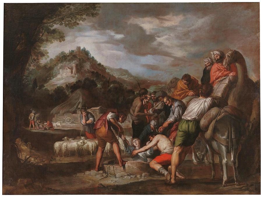 Joseph Sold by His Brothers. 1655 - 1660. Oil on canvas. Painting by Antonio del Castillo y Saavedra -1616-1668-