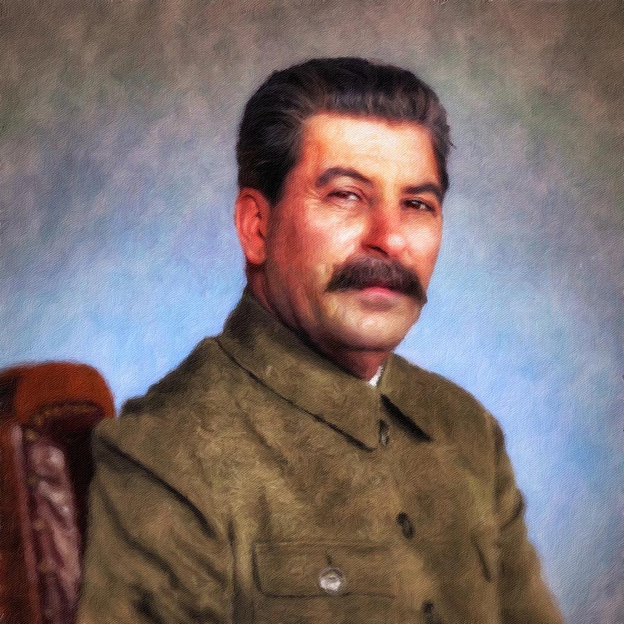 Joseph Stalin Painting by Vincent Monozlay