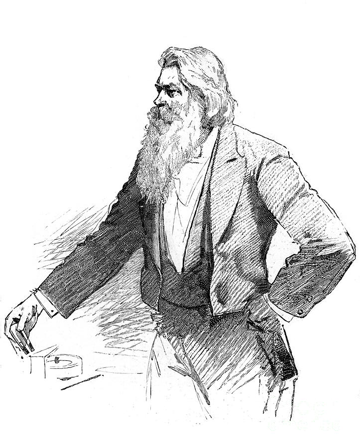 Joseph Wilson Swan, British Physicist Drawing by Print Collector