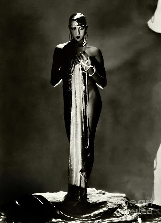 Portrait Photograph - Josephine Baker 1929 by Sad Hill - Bizarre Los Angeles Archive