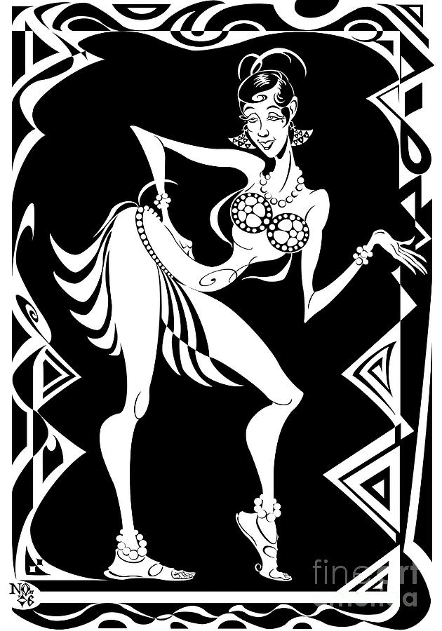 1920s Painting - Josephine Baker, American Dancer And Singer by Neale Osborne
