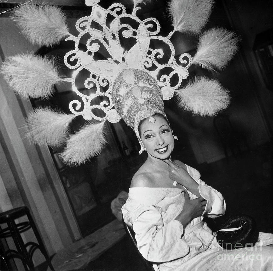 Josephine Baker Wearing Elaborate Photograph by Bettmann